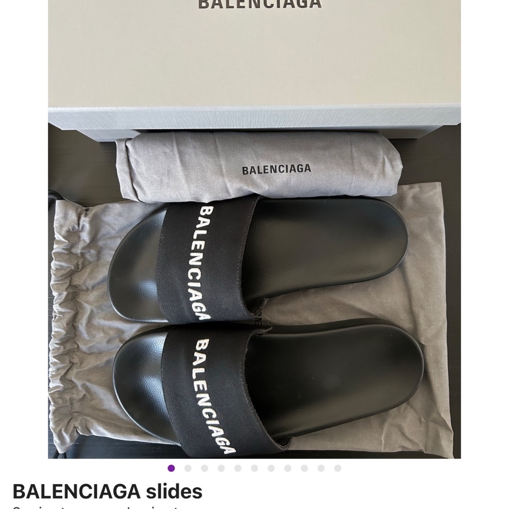 BALENCIAGA SLIDES 43E/men’s 10 excellent condition (only worn once on vacation)